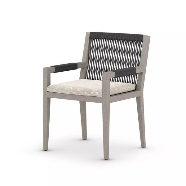 Sherwood Outdoor Dining Armchair, Weathered Grey image 1