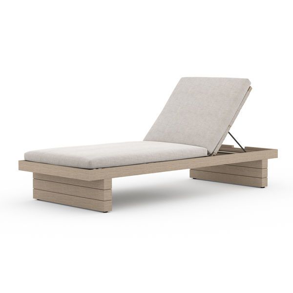 Leroy Outdoor Chaise   Washed Brown image 1