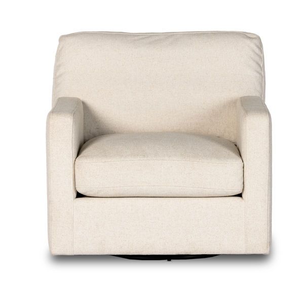 Product Image 3 for Andrus Cream Fabric Swivel Chair from Four Hands