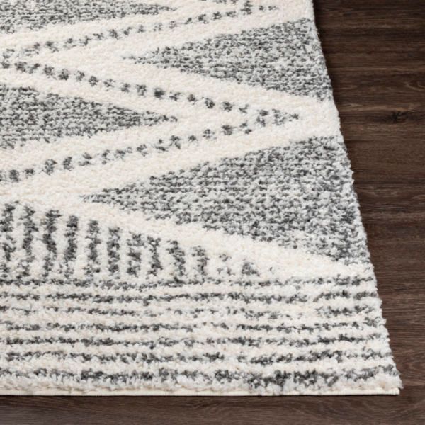 Product Image 1 for Deluxe Shag Cream / Charcoal Rug from Surya