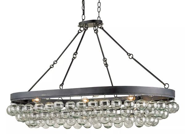 Product Image 1 for Balthazar Oval Chandelier from Currey & Company