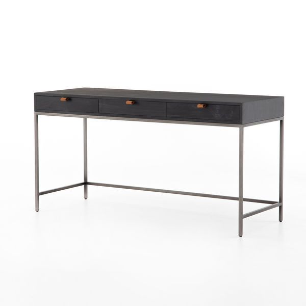 Product Image 9 for Trey Modular Writing Desk - Black Wash Poplar from Four Hands