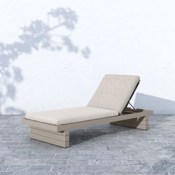 Leroy Outdoor Chaise   Weathered Grey image 2