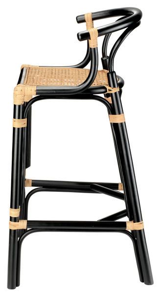 Product Image 1 for Saltwater Black Bar Stool from Jamie Young