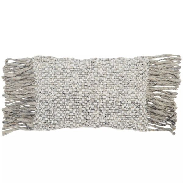 Product Image 1 for Cilo Textured Light Gray/ Ivory Lumbar Pillow from Jaipur 