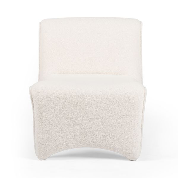 Bridgette Shearling Small Accent Chair - Cardiff Cream image 3