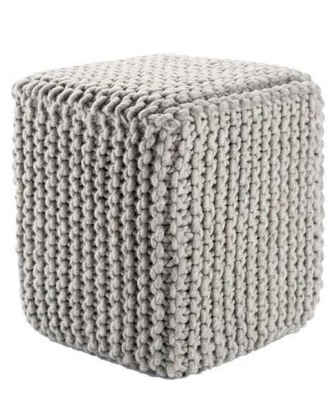 Product Image 1 for Juni Gray Textured Square Pouf from Jaipur 