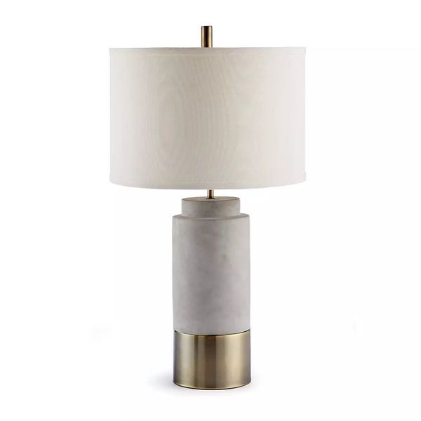 Scully Cylinder Cement Table Lamp image 1