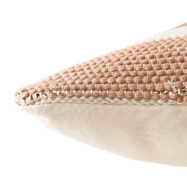 Otway Cream/ Pink Geometric  Throw Pillow 16X24 inch by Nikki Chu image 1