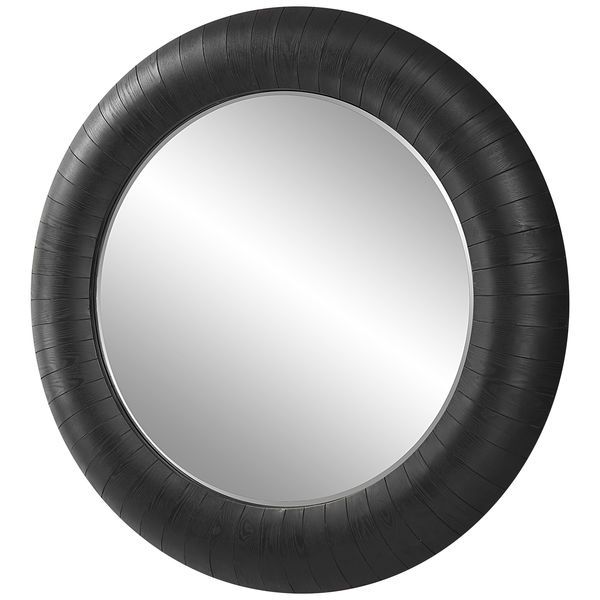 Product Image 7 for Stockade Black Round Mirror from Uttermost