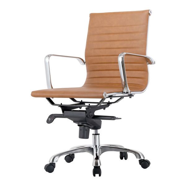 Omega Swivel Office Chair Low Back Tan image 5