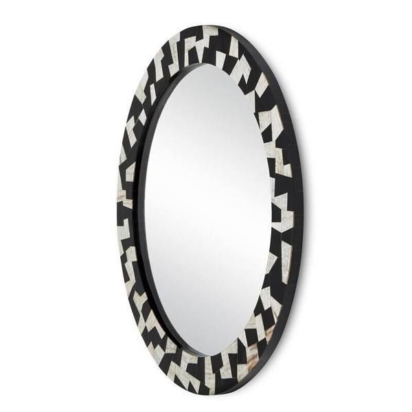 Product Image 2 for Bindu Abstract Round Mirror from Currey & Company