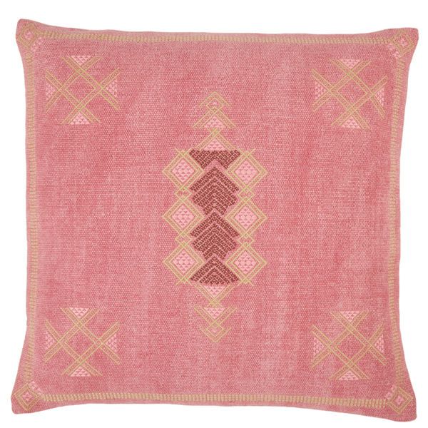 Shazi Tribal Pink/ Tan Throw Pillow 24 inch image 5