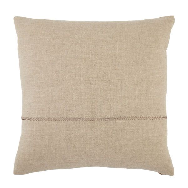 Ortiz Solid Light Gray Throw Pillow 22 inch image 5