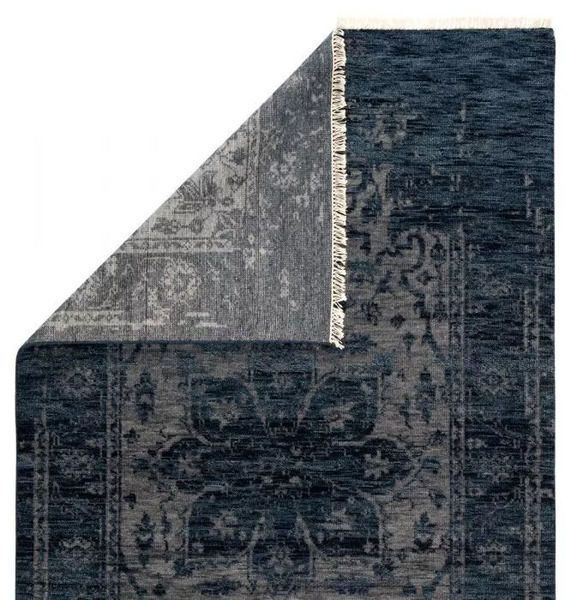 Abington Hand Knotted Medallion Blue/ Gray Area Rug image 1