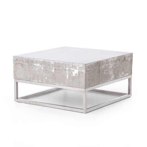 Product Image 3 for Concrete And Chrome Coffee Table from Four Hands