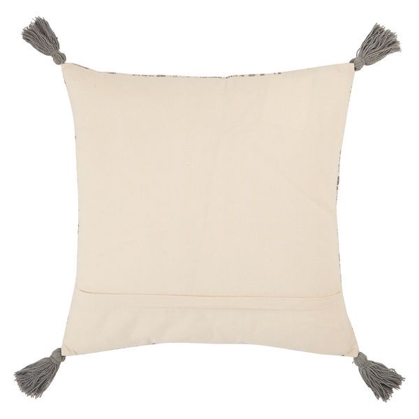 Product Image 2 for Saskia Gray/ Cream Tribal Polyester Throw Pillow from Jaipur 