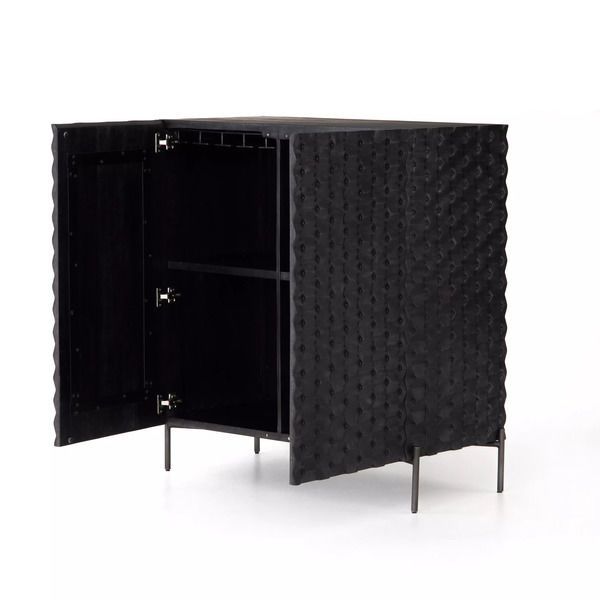 Product Image 5 for Raffael Bar Cabinet Carved Black Wash from Four Hands