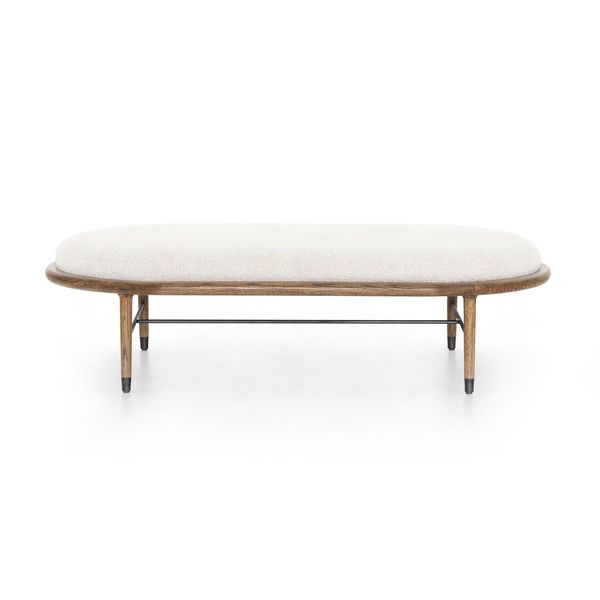 Product Image 3 for Petra Ottoman 62" Knoll Natural from Four Hands