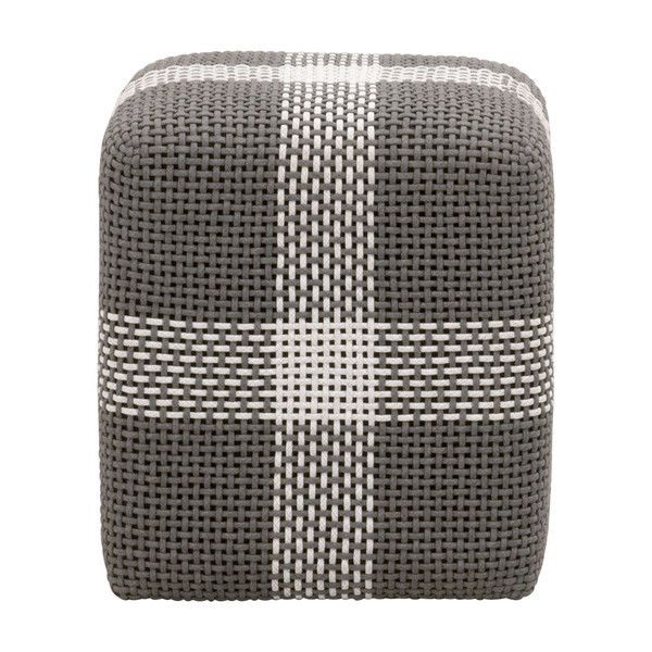 Product Image 1 for Cross Solid Teak Light Grey Woven Accent Cube from Essentials for Living