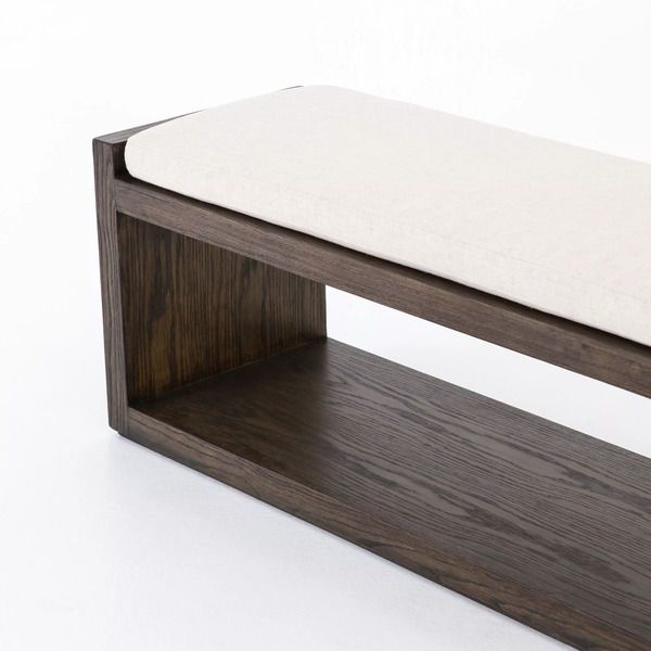 Product Image 5 for Edmon Bench Savile Flax/Warm Nettlewood from Four Hands