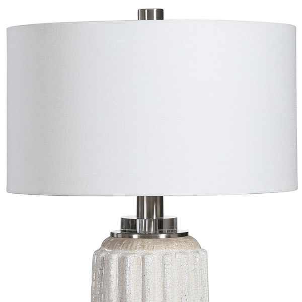 Azariah White Crackle Table Lamp image 13