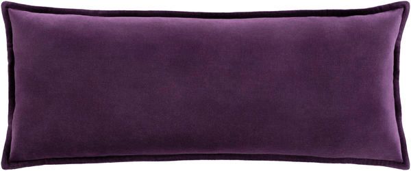 Cotton Velvet Dark Purple Lumbar Pillow image 1