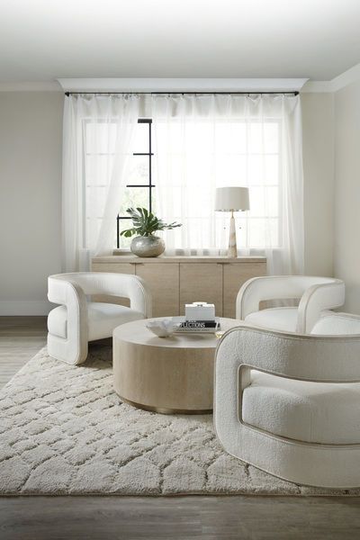 Product Image 1 for Cascade Cream Burlap Accent Chair from Hooker Furniture