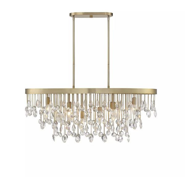 Product Image 2 for Livorno Noble Brass 8 Light Linear Chandelier from Savoy House 