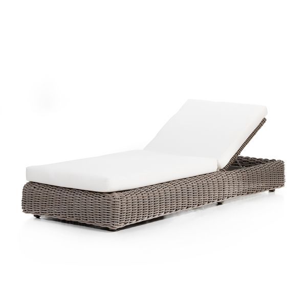 Como Outdoor White Chaise Lounge image 2