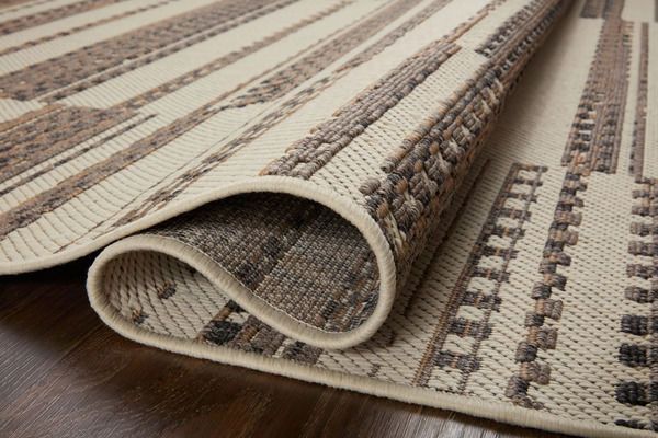 Product Image 4 for Rainier Ivory / Taupe Indoor / Outdoor Plaid Rug - 5'3" x 7'7" from Loloi