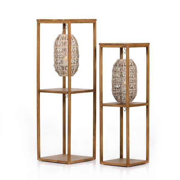 Product Image 3 for Lorca Vintage Natural Lantern Towers, Set of 2 from Four Hands