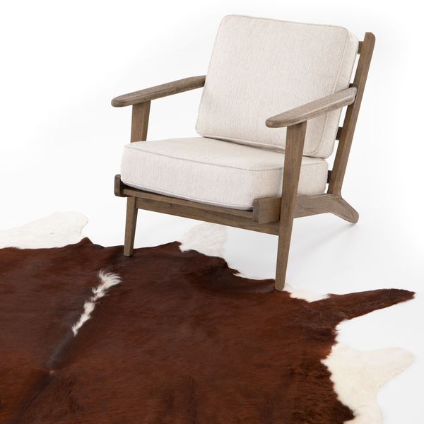 Brown And White Cowhide Rug image 6