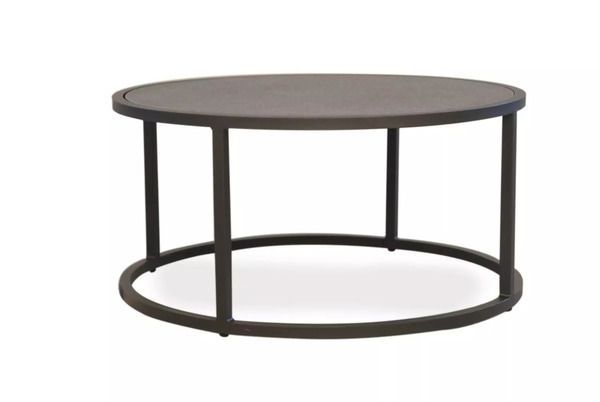 Product Image 1 for Loft Essentials Round Cocktail Table Faux Stone Italy Bronze Metallic Frame from Lloyd Flanders