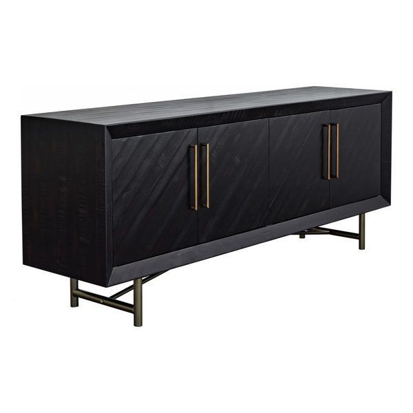 Product Image 1 for Sicily 4 Door Black Sideboard from Moe's
