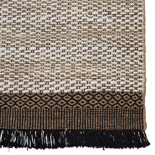 Product Image 1 for Saanvi Natural Border White / Black Area Rug from Jaipur 