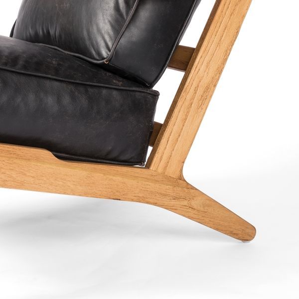 Product Image 9 for Brooks Rialto Ebony Leather Lounge Chair from Four Hands