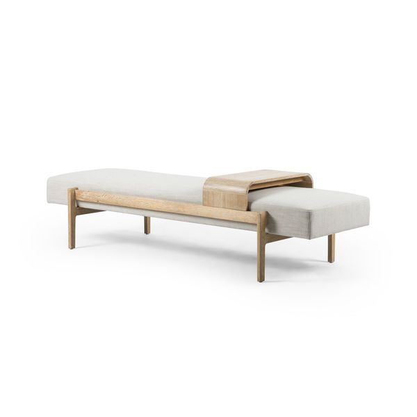 Product Image 6 for Fawkes Bench - Vintage White Wash from Four Hands