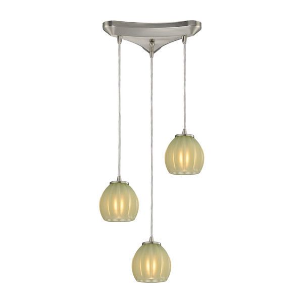 Product Image 1 for Melony 3 Light Pendant In Satin Nickel from Elk Lighting