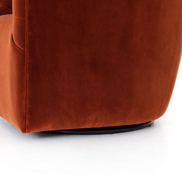 Hanover Round Swivel Accent Chair - Sapphire Rust image 3
