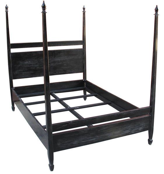 Product Image 1 for Venice Hand Rubbed Black Queen Bed from Noir