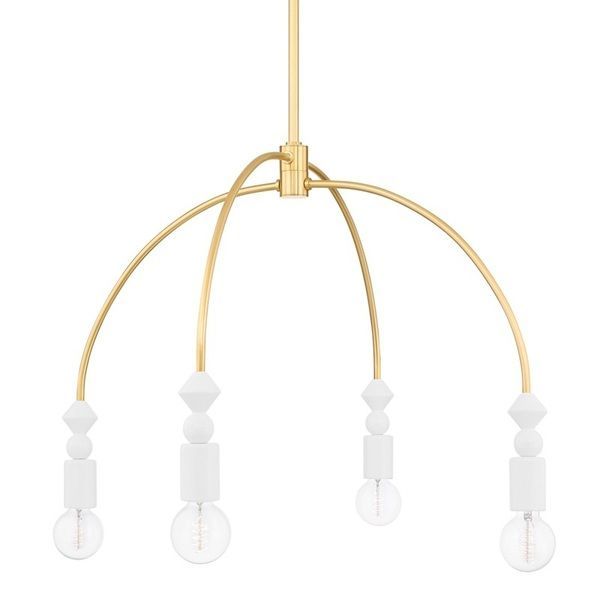 Product Image 3 for Flora 4 Light Chandelier from Mitzi