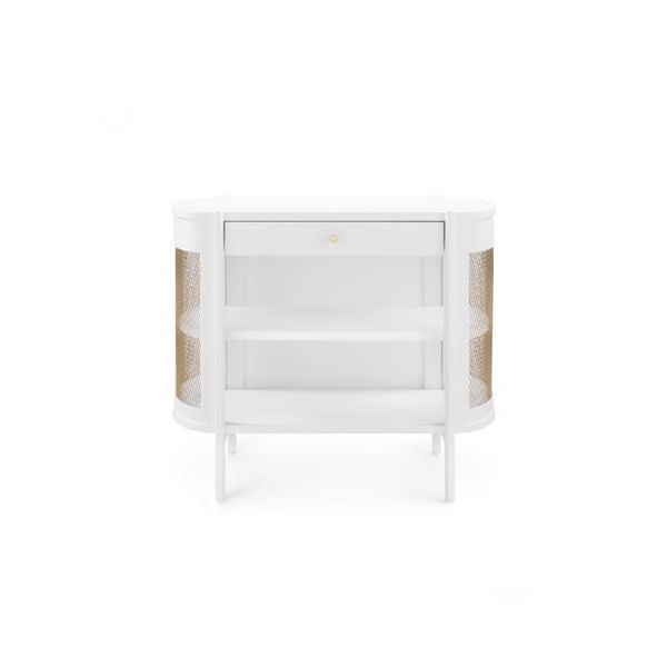 Product Image 2 for Nadia 1-Drawer White Lacquer Side Table from Villa & House