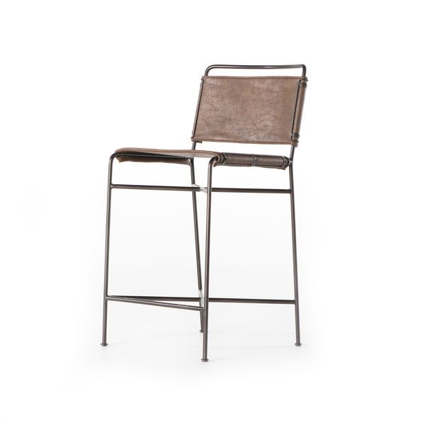 Product Image 7 for Wharton Counter Stool Distressed Brown from Four Hands