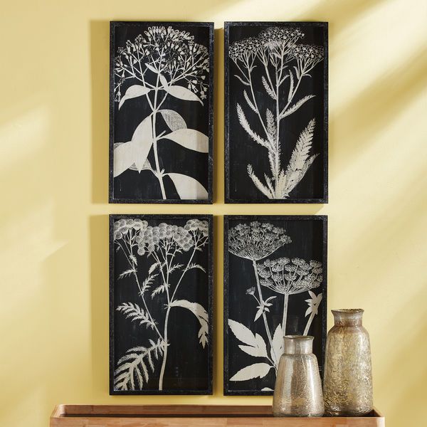 Product Image 2 for Monochrome Queen Anne's Lace Prints, Set Of 4 from Napa Home And Garden