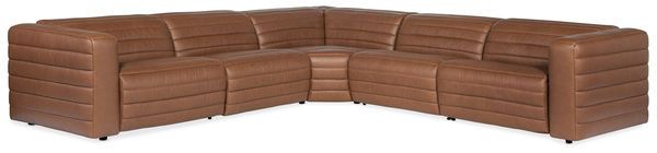 Product Image 3 for Chatelain 5-Piece Power Headrest Sectional with 2 Power Recliners from Hooker Furniture