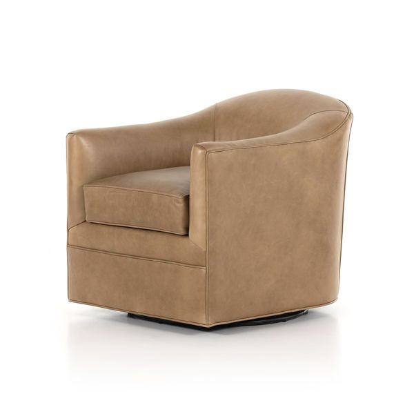 Quinton Round Swivel Accent Chair - Ontario Taupe image 1