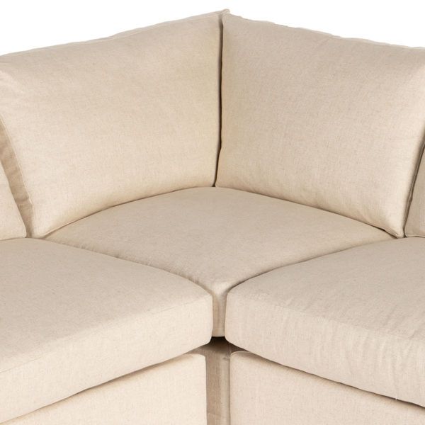 Product Image 3 for Delray 4 Piece Slipcover Sectional With Ottoman from Four Hands