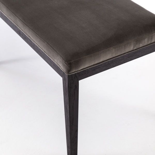Product Image 3 for Sara Dining Bench Washed Velvet Grey from Four Hands