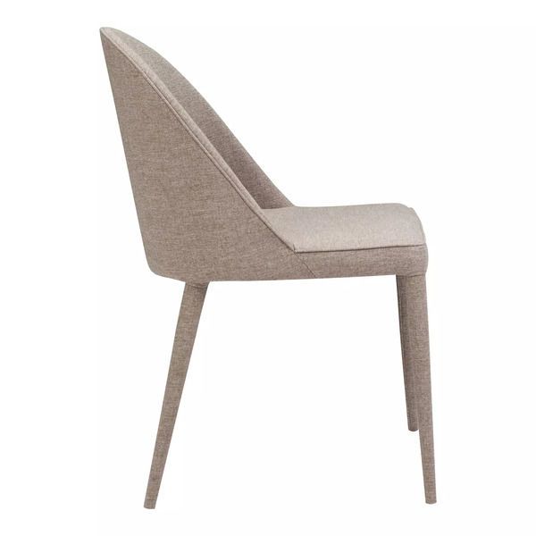 Product Image 5 for Burton Fabric Dining Chair Grey, Set of Two from Moe's